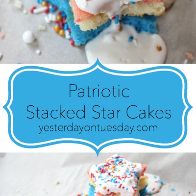 Patriotic Stacked Star Cakes