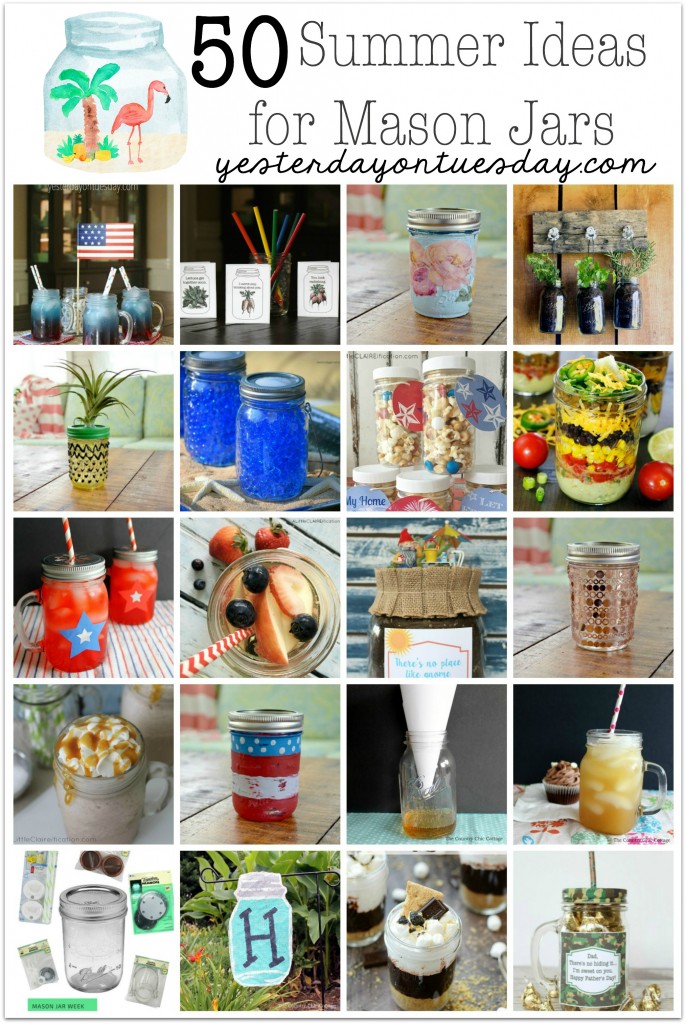 50 Summer Ideas for Mason Jars: recipes, gifts, decor and more!