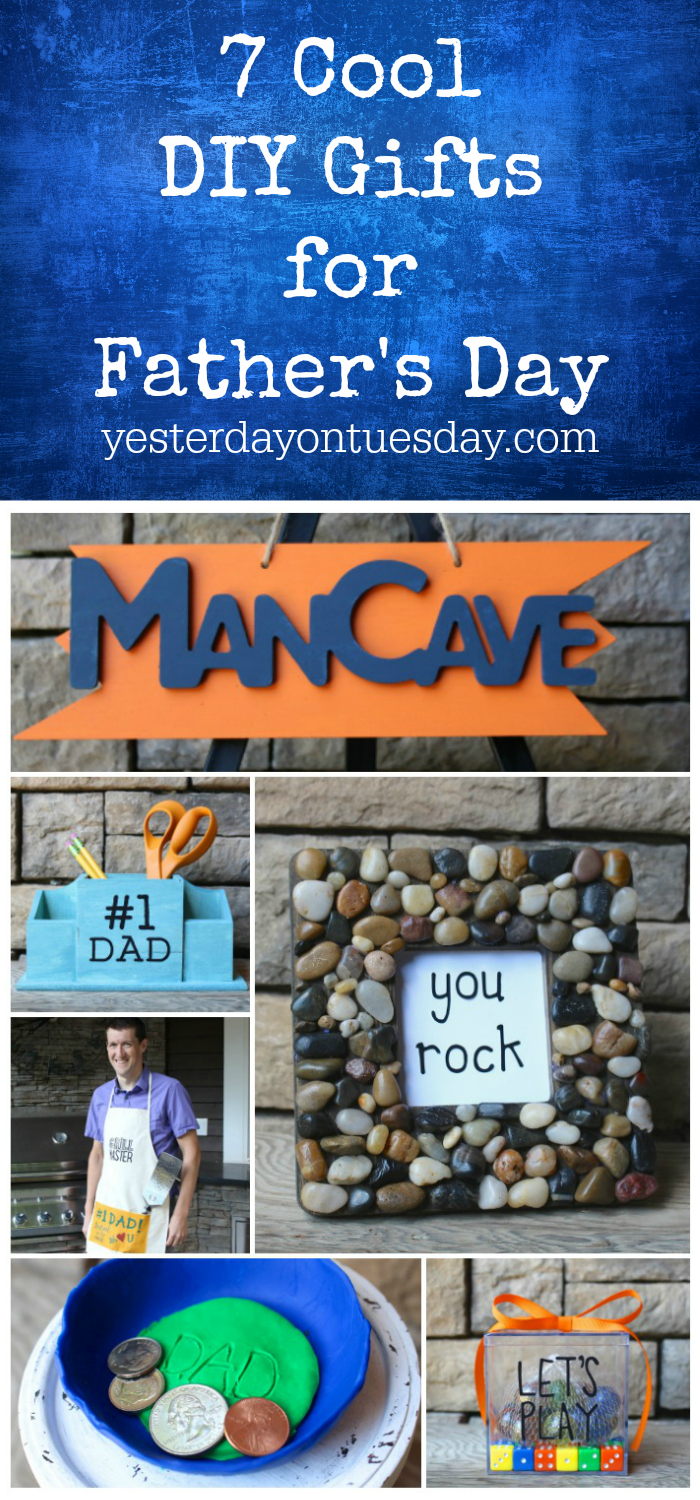 7 Cool DIY Gifts for Father's Day including a Man Cave Sign, Grilling Apron, You Rock frame and more