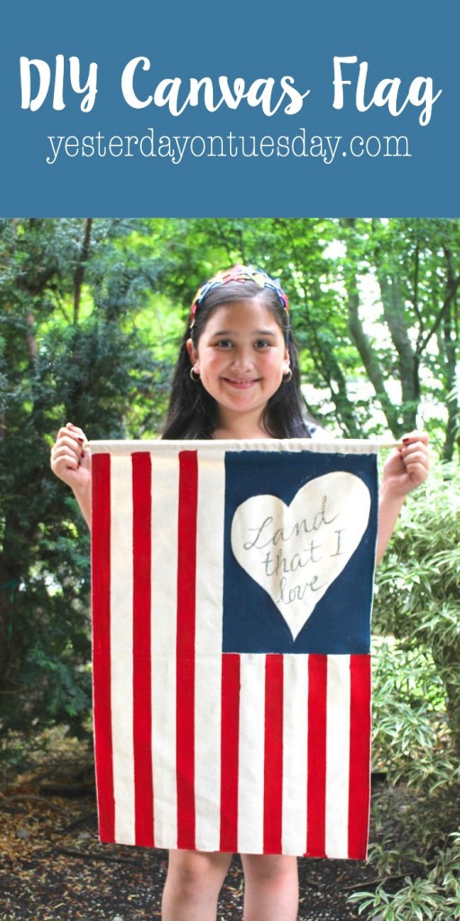 DIY Canvas Flag for 4th of  July