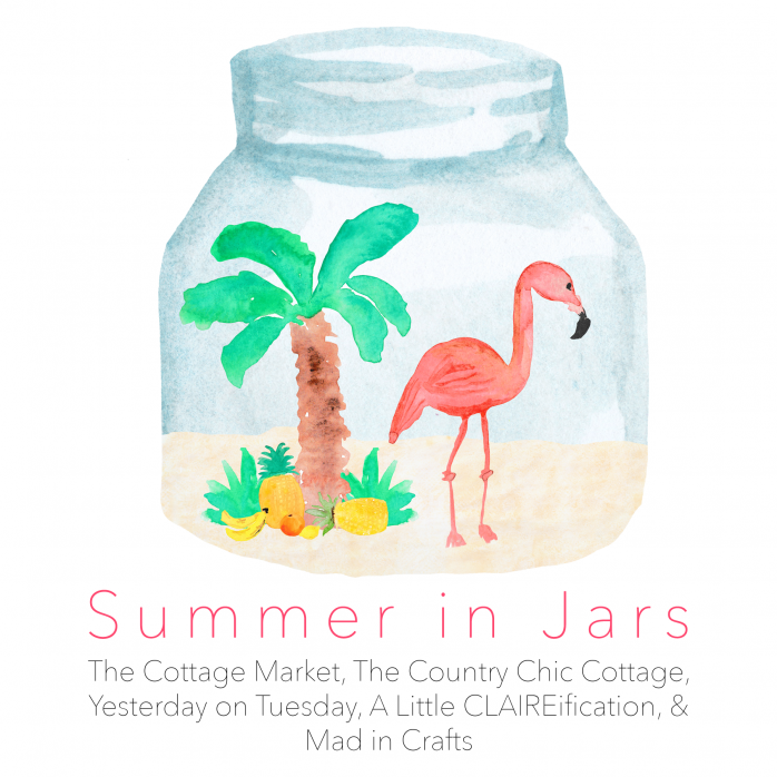 Summer in Jars: Five fun bloggers, each sharing 5 days of summer themed mason jar craft, gift and decor ideas!