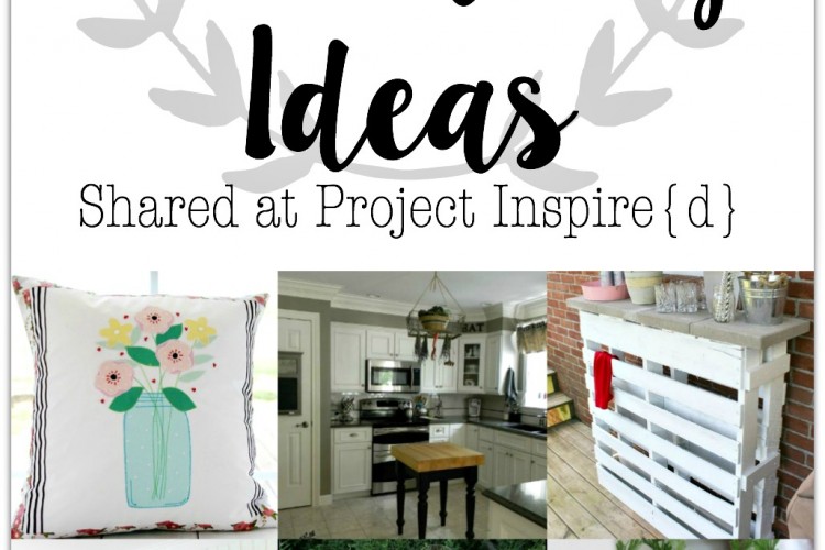 Darling DIY Decorating Ideas including a mason jar pillow, pallet bar, seashell flower pot and more!