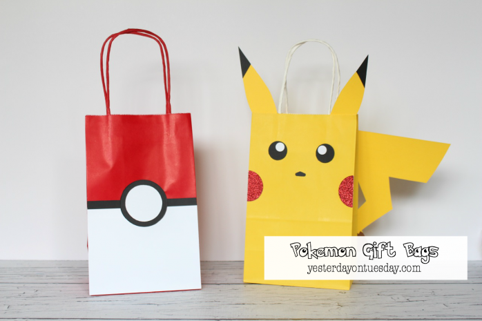 Pokemon Gift Bags: DIY Pikachu and Poke Ball Gift Bags