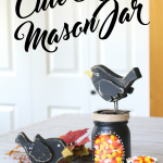 Cute Crow Mason Jar Gift: Fun fall decor or present idea!