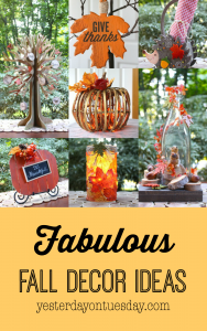 Fabulous Fall Decor Ideas including a Leaf Luminary, Pumpkin Sign, Thankful Tree and more!