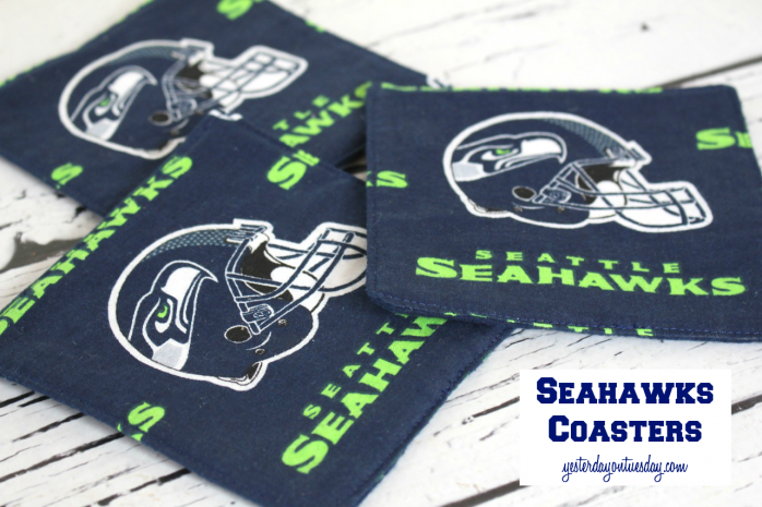 DIY Seahawks Coasters, customize for your favorite football team