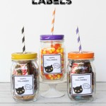 Happy Halloween Mason Jar Gift and Labels: Cute labels to print out and transform any mason jar into a fun Halloween gift.