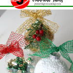 3 Dollar Store Ornament Ideas: A trio of quick, easy and festive Christmas ornament ideas using stuff from the dollar store.