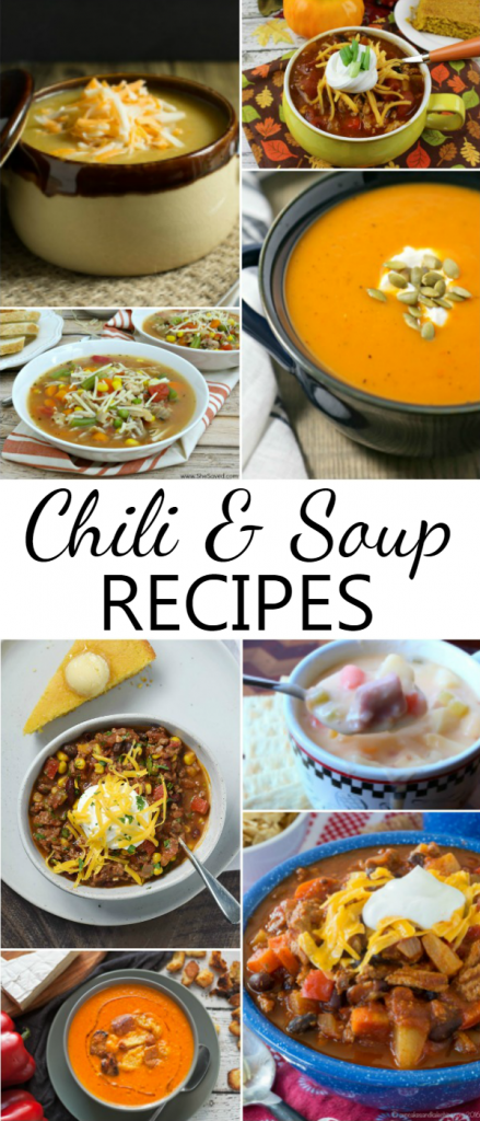 A collection of delicious chili and soup recipes shared at Project Inspire{d}. Perfect fall food ideas, one to pin!
