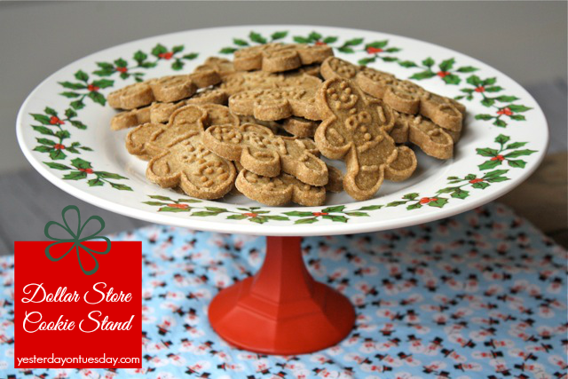 Dollar Store Cookie Stand: A cheap and easy Christmas gift and holiday decor idea.