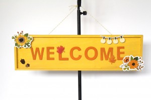 Rustic Woodland Welcome Sign, an easy project for welcoming guests to your home.