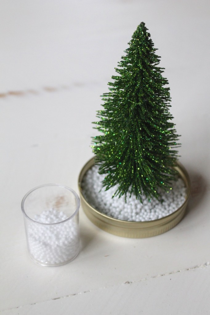 Dollar Store Christmas Tree Kit in a Mason Jar: How to grab some budget friendly crafting supplies at the dollar store to create a DIY Dollar Store Christmas Tree Kit, festive and fun gift idea.