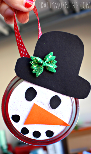 snowman-mason-jar-lid-ornament-craft-for-kids