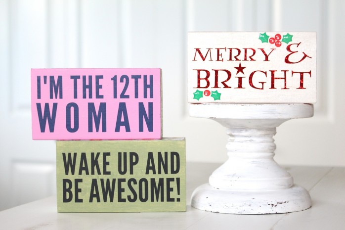 DIY Mini Signs, great decor and gift ideas