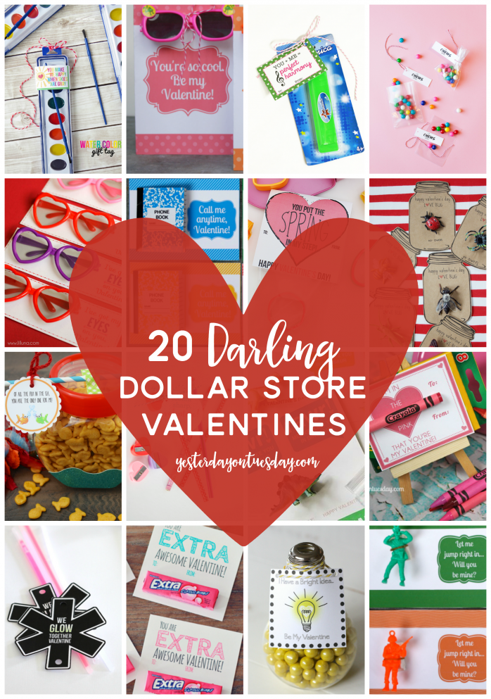 20 Darling Dollar Store Valentines Ideas, perfect for classroom Valentine's Day parties.