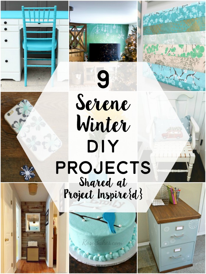 winter | crafts | chalkboard  blue | white | cake | chair  file cabinet 
