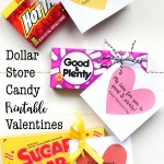 Dollar Store Candy Printable Valentines, simply grab some candy from the solar store and download these printable cards for a great Valentine's Day gift.