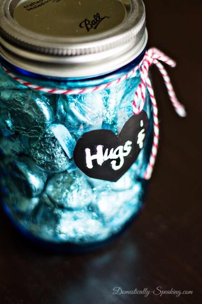 Hugs and Kisses Mason Jar