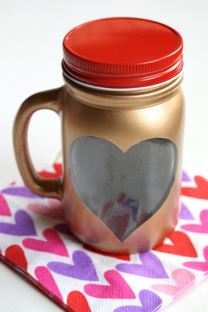 Peekaboo Heart Mason Jar: The easy way to create a Peekaboo Heart Mason Jar for Valentine's Day, a wedding, anniversary or any special occasion!