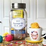 DIY Espresso Kit in Jar: Everything you need to make flavored espresso at home, no espresso machine or needed! Plus how to froth milk in a mason jar.