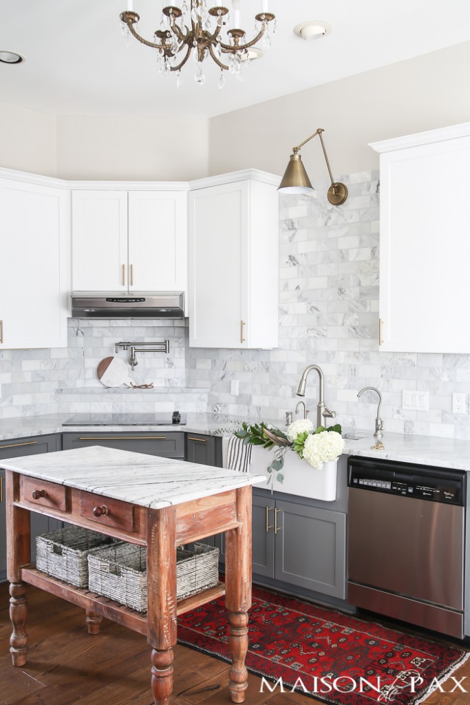 Gray and White Marble Kitchen Reveal from Maison de Pax