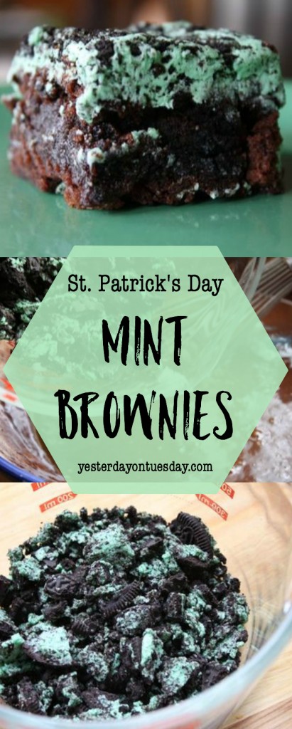 St. Patrick's Day Mint Brownies, an easy and delicious dessert for St. Pat's Day!