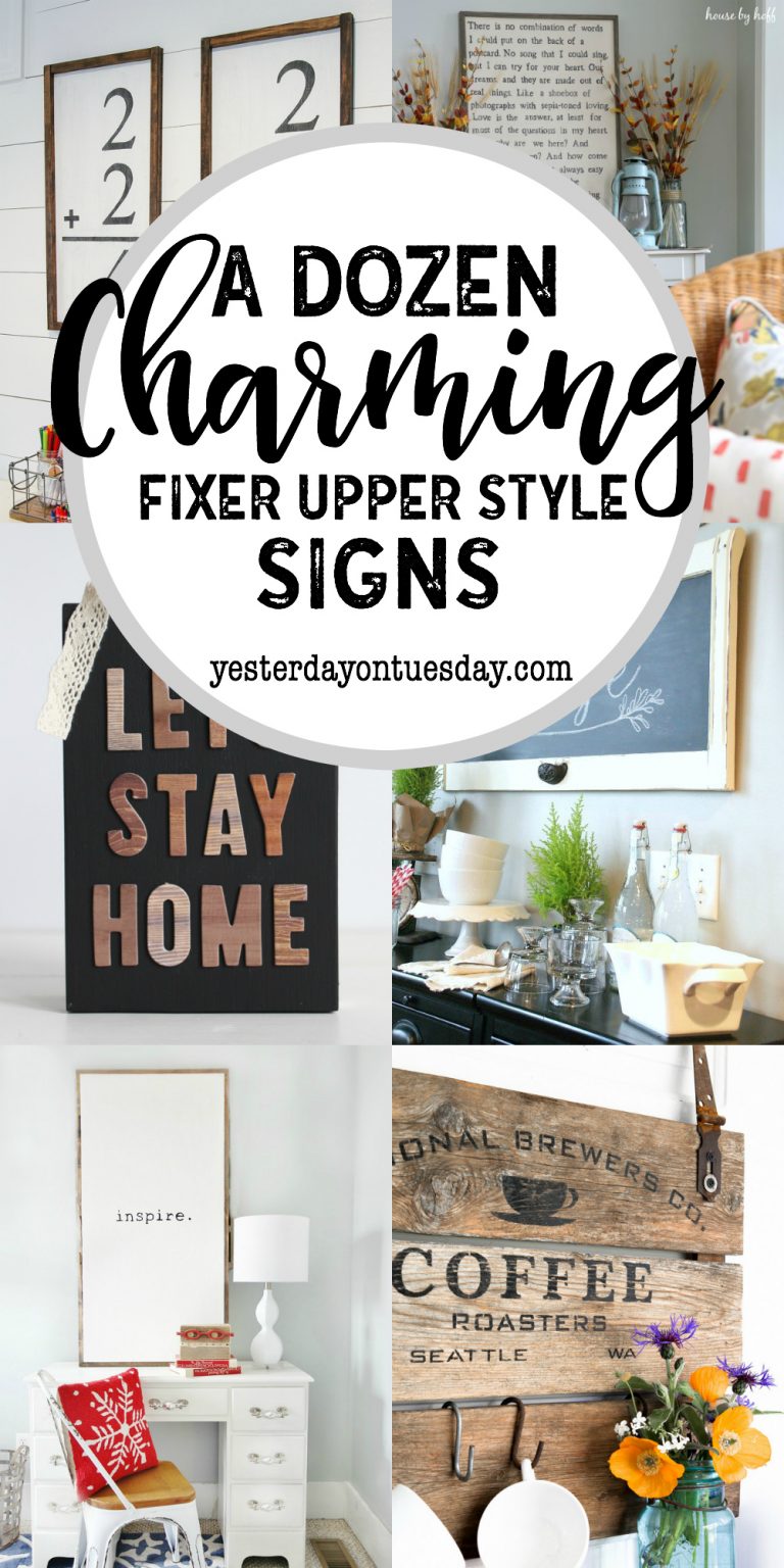 A Dozen Charming Fixer Upper Style Signs: Great DIY signs to make for your home.