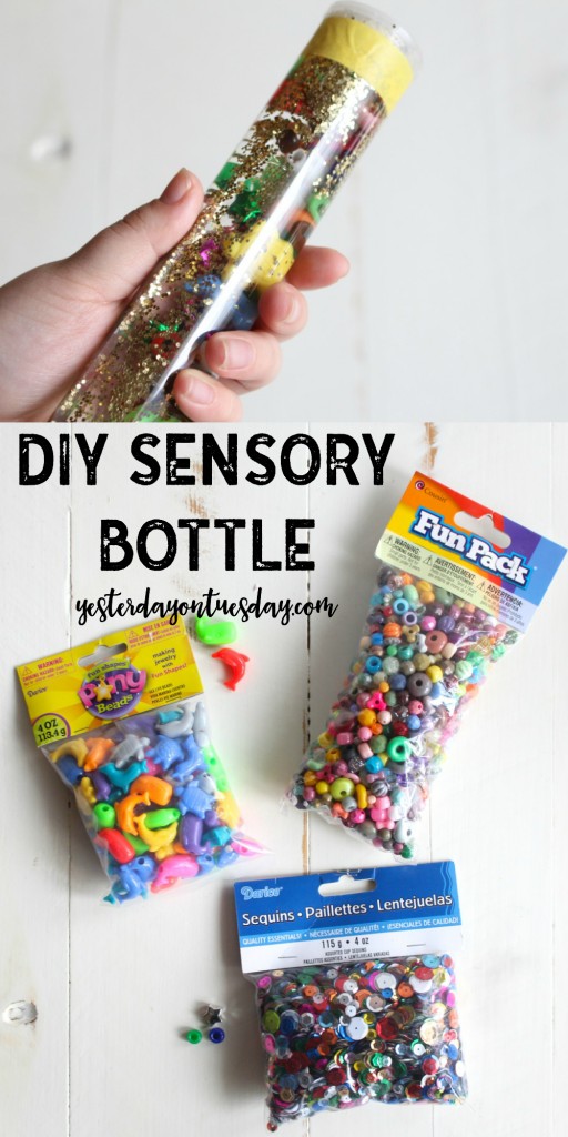 DIY Sensory Bottle: How to make a sensory bottle, great craft for kids.