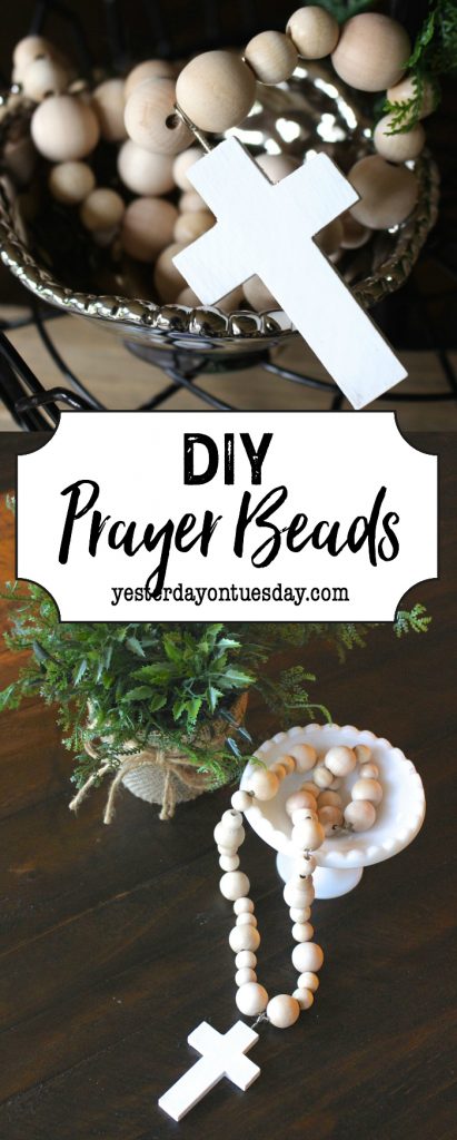 DIY Prayer Beads: How to make your own modern farmhouse style prayer beads. An easy and beautiful fixer upper style decorating detail.