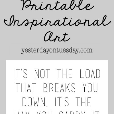 It’s Not the Load Printable Art