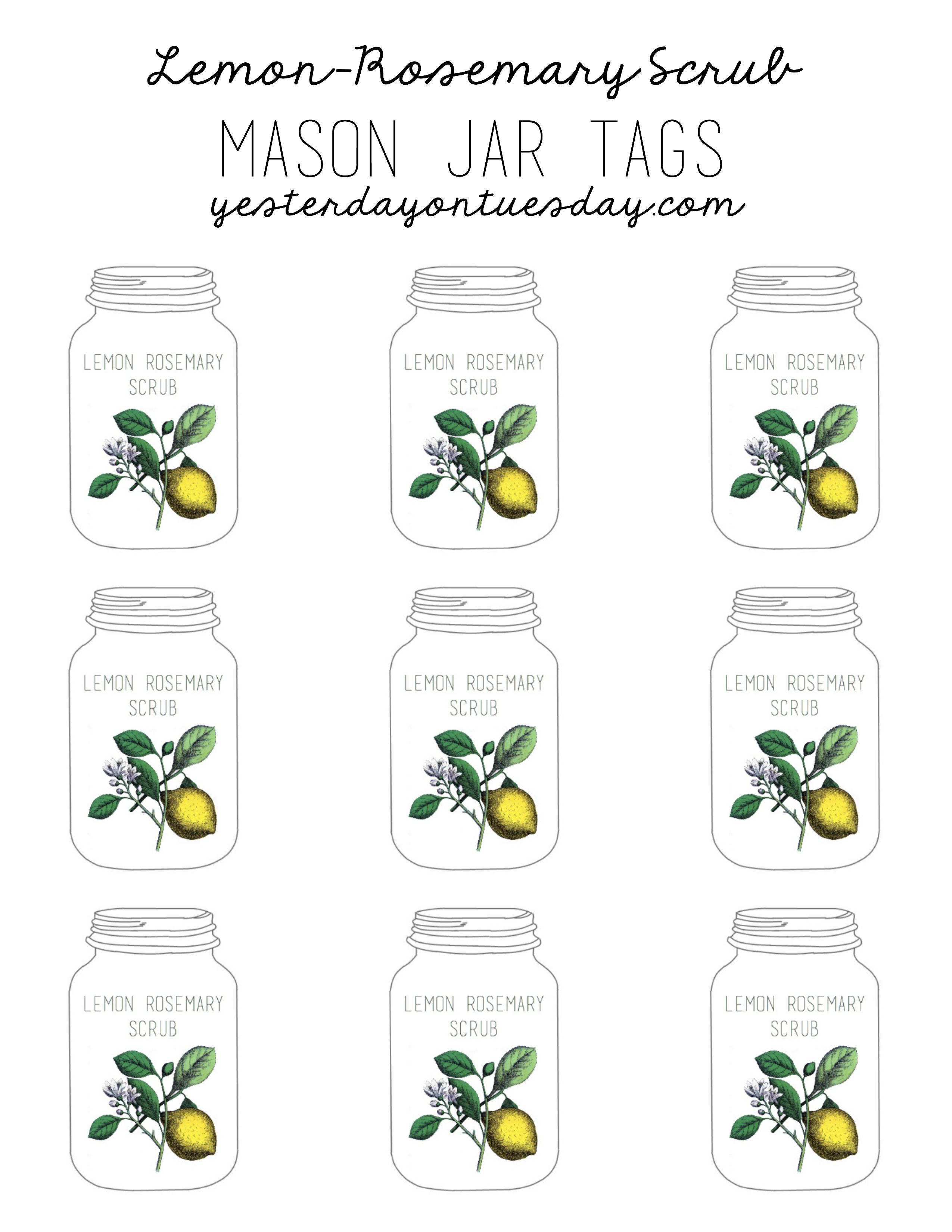 Lemon Scrub in a Mason Jar