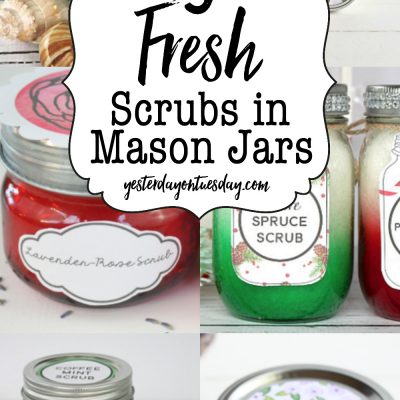 Nine Fresh Scrubs in Mason Jars