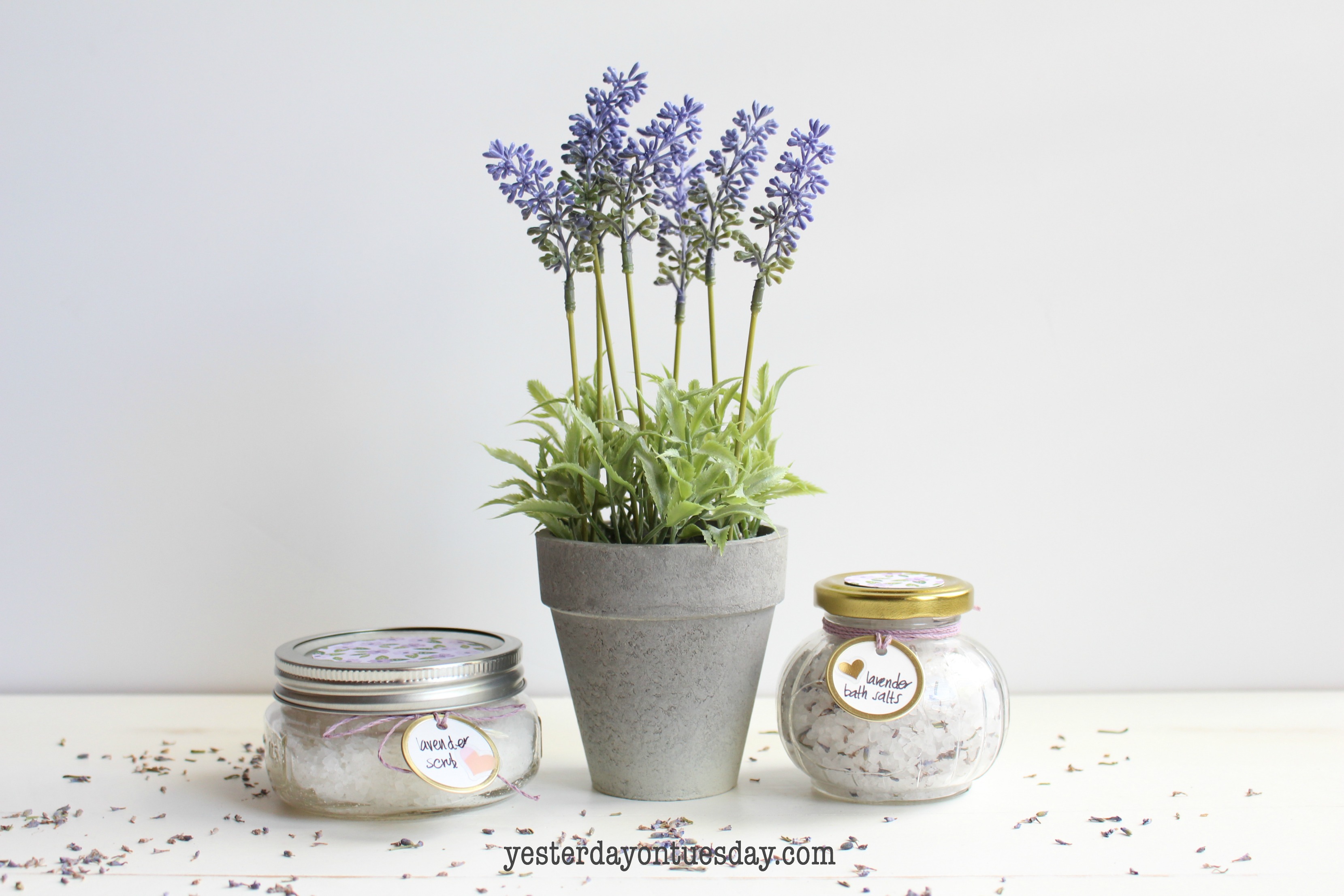 DIY Lavender Bath Salts and Lavender Scrub