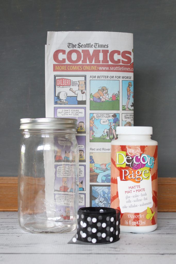 Comics Mason Jar Vase Teacher Gift with Printable Tags