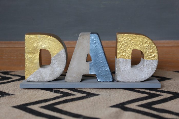 Dad Concrete Letters