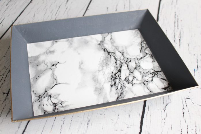 Faux Marble Tray