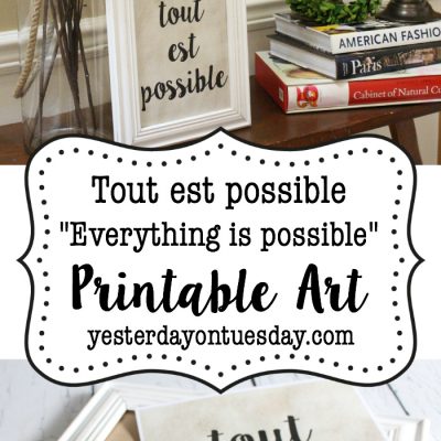 Tout est Possible French Printable Art