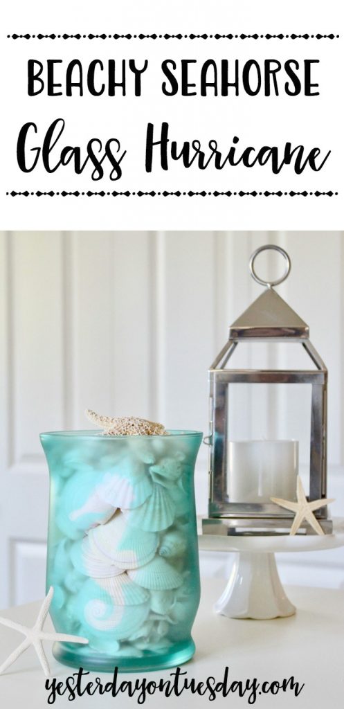 DIY Beachy Glass Hurricane