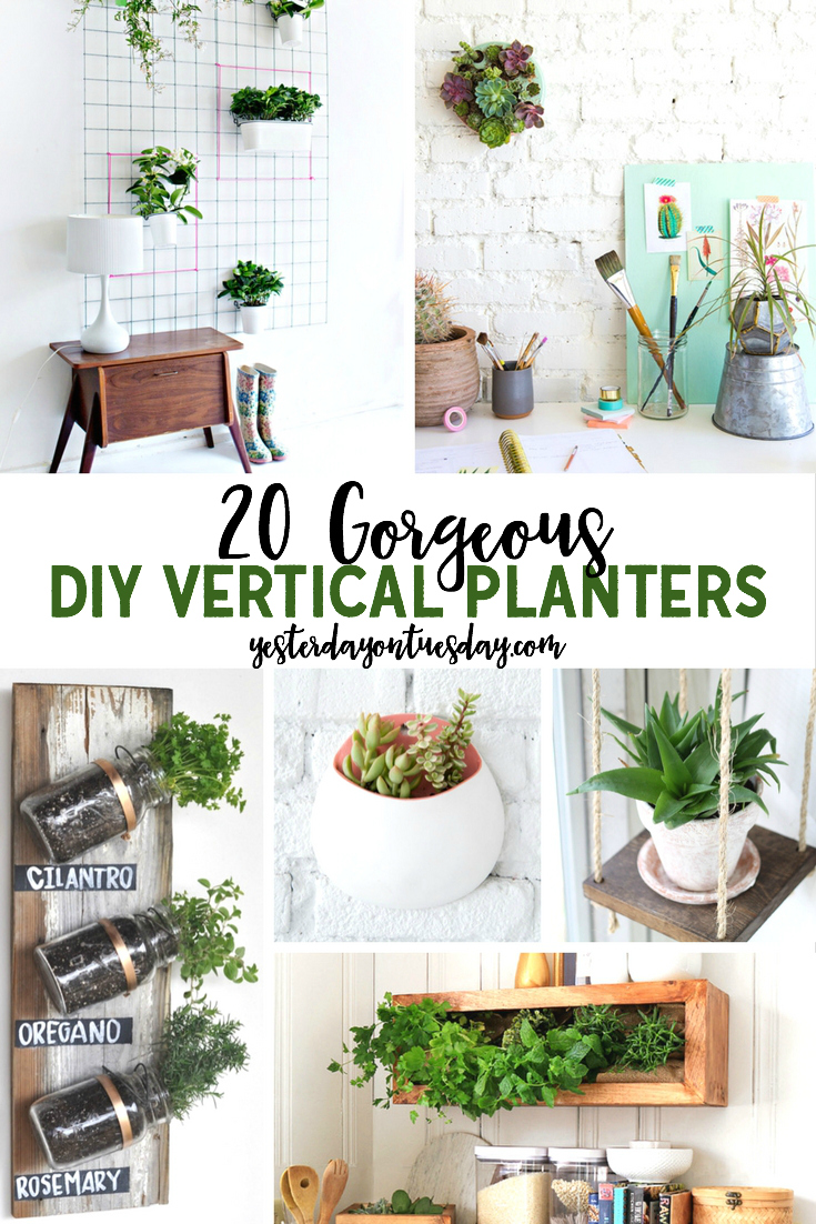 20 Gorgeous DIY Vertical Planters
