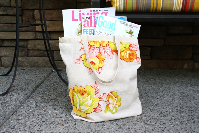 DIY Floral Tote Bag