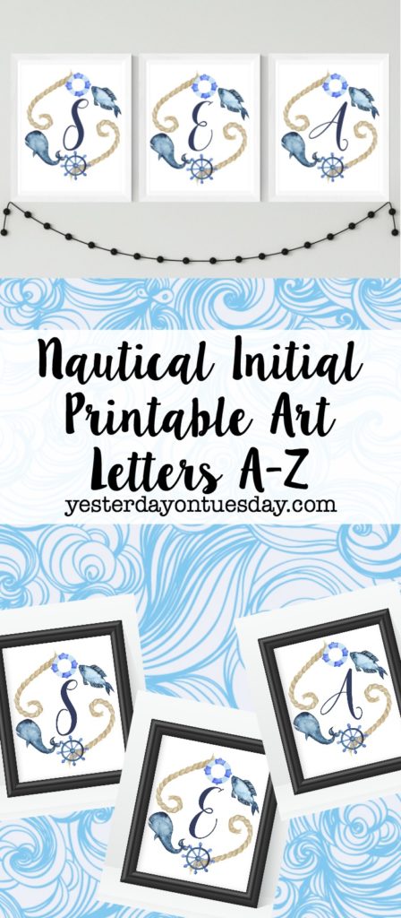 Beachy Initial Printables