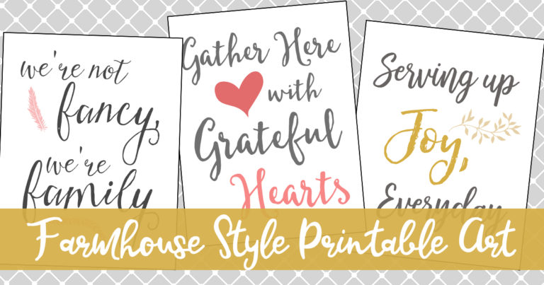 Free Farmhouse Style Printable Art