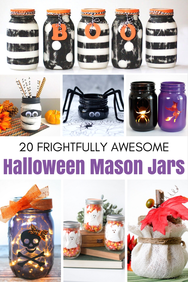 Frightfully Awesome Halloween Mason Jars
