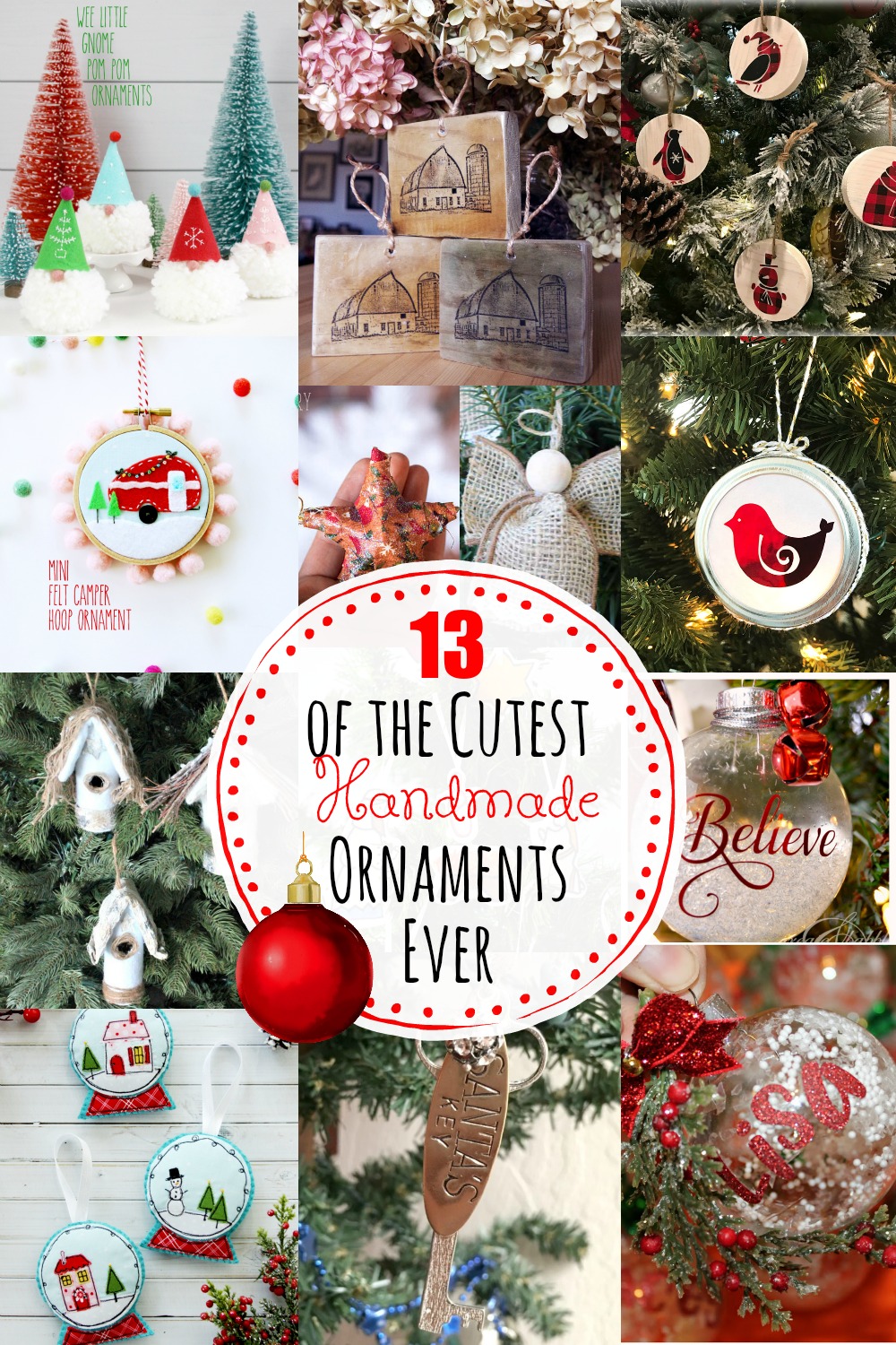 13 of the Cutest HandMade Christmas Ornaments Ever