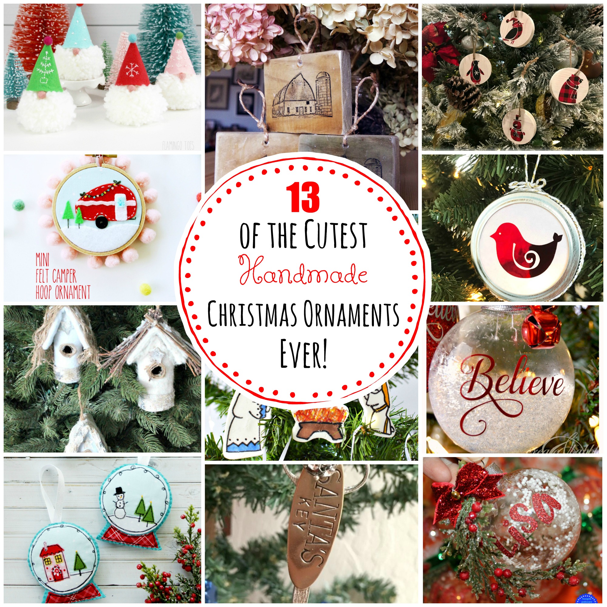 13 of the Cutest HandMade Christmas Ornaments Ever