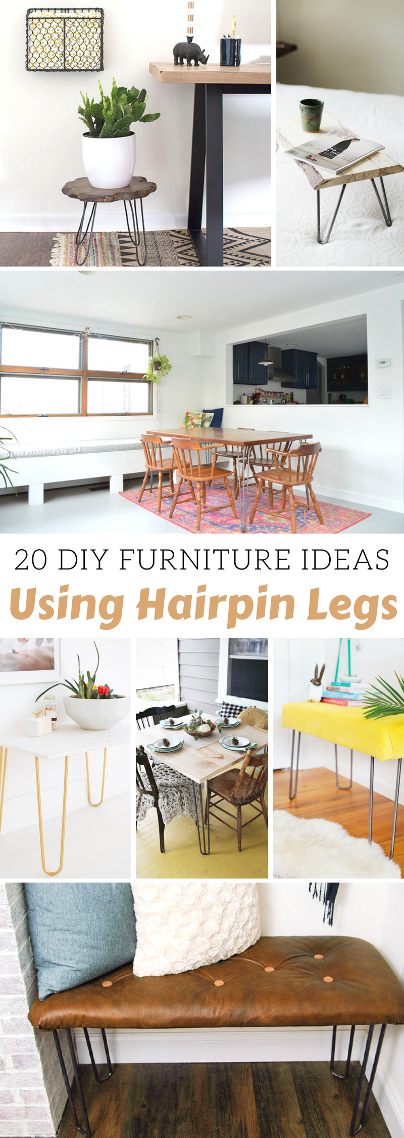 DIY Furniture Ideas Using Hairpin Legs 