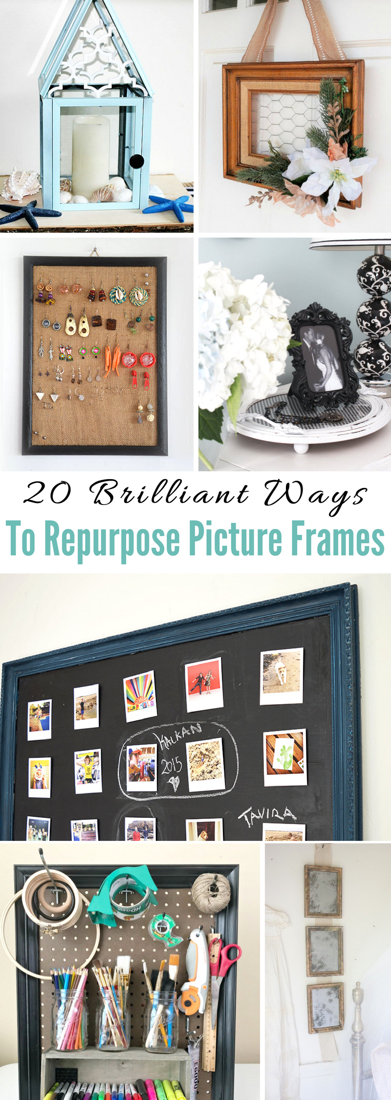 Ways To Repurpose Picture Frames 