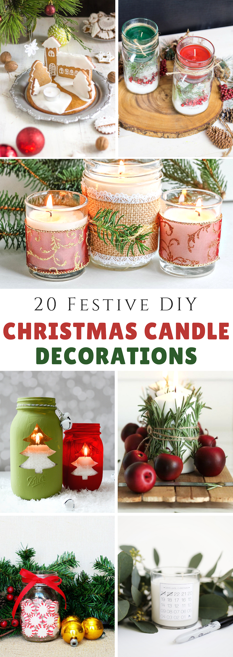 DIY Christmas Candle Decorations 