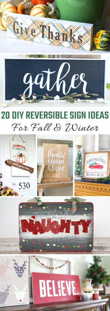 DIY Reversible Sign Ideas For Fall & Winter