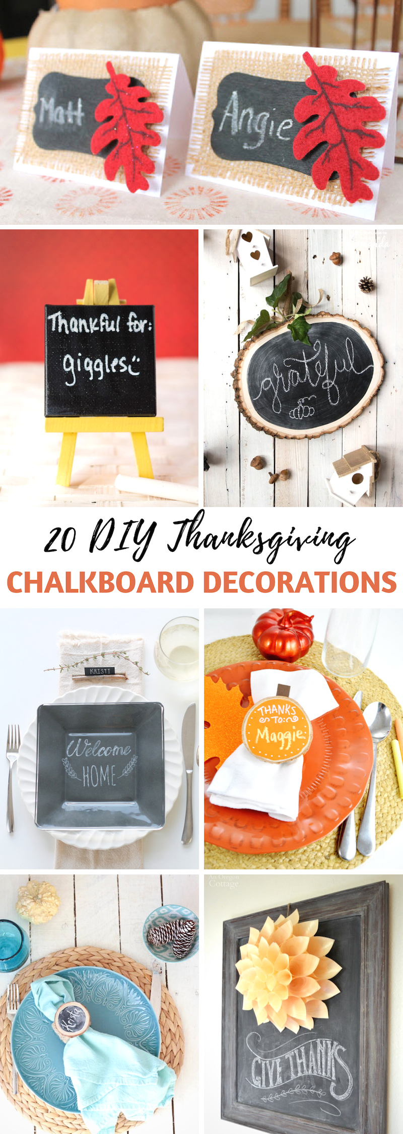 DIY Thanksgiving Chalkboard Decorations